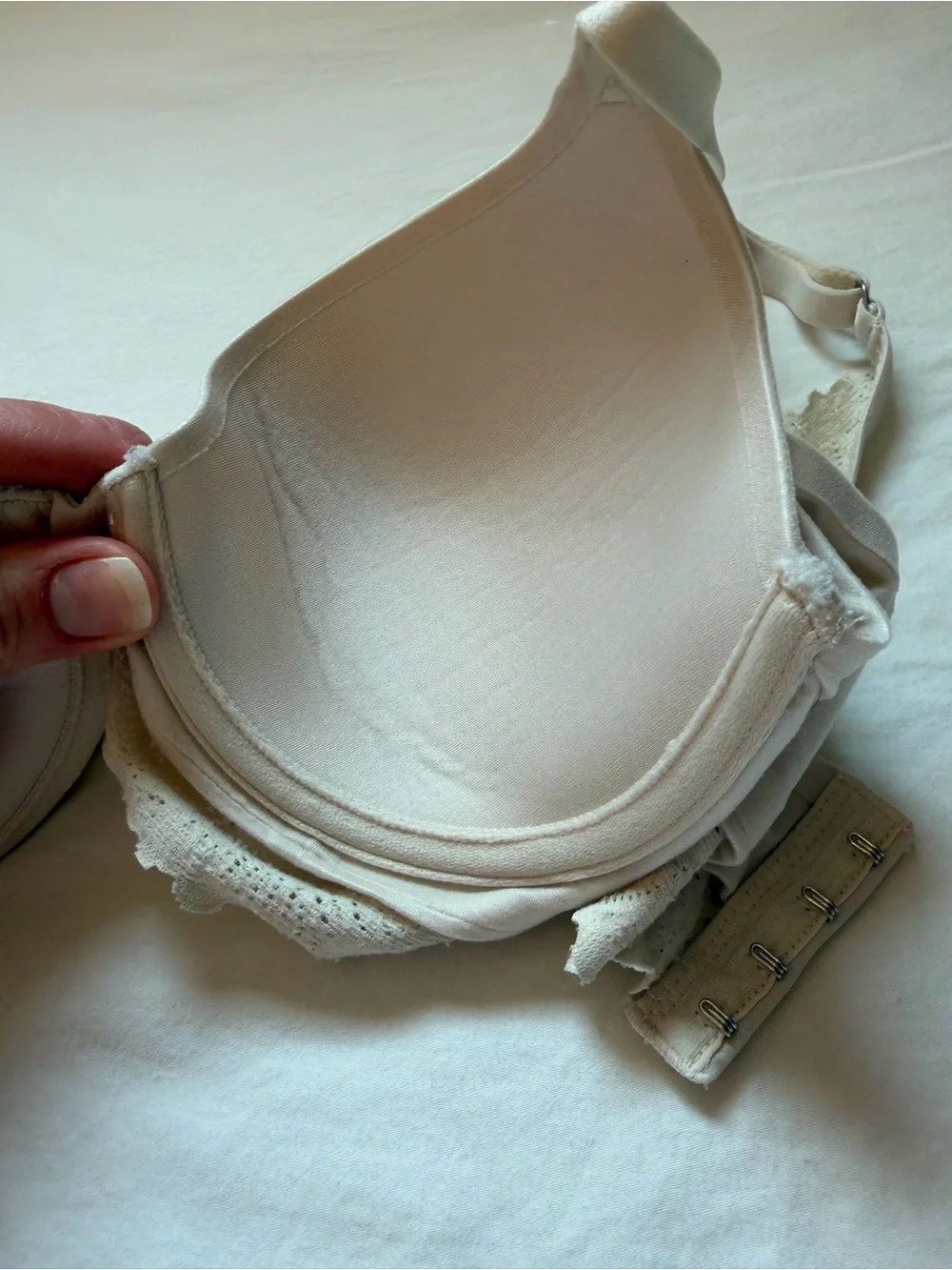 Aerie Sunnie Real Good Full Coverage Lightly Lined Bra Beige 34B Lace